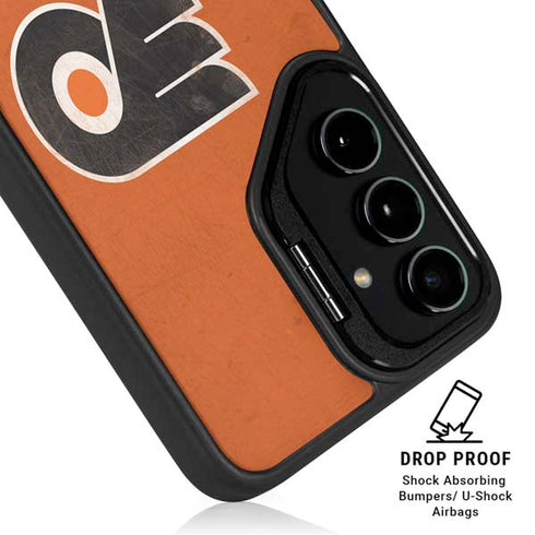 NHL Philadelphia Flyers Distressed Galaxy S25 Plus Kickstand Case