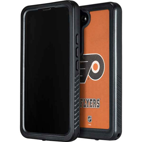 NHL Philadelphia Flyers Distressed Galaxy S24 Waterproof Case