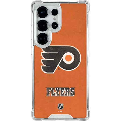 NHL Philadelphia Flyers Distressed Galaxy S25 Ultra Clear Case