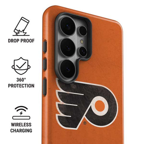 NHL Philadelphia Flyers Distressed Galaxy S26 Ultra Impact Case