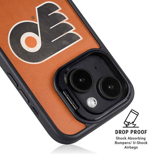 NHL Philadelphia Flyers Distressed iPhone 14 Kickstand Case