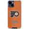 NHL Philadelphia Flyers Distressed iPhone 15 Clear Case