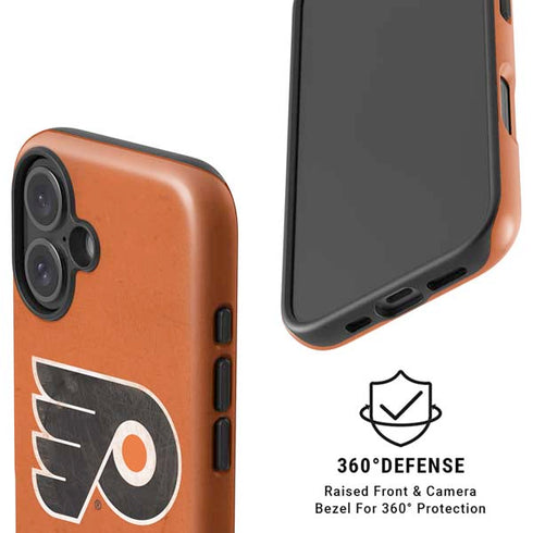 NHL Philadelphia Flyers Distressed iPhone 16 Magsafe Impact Case