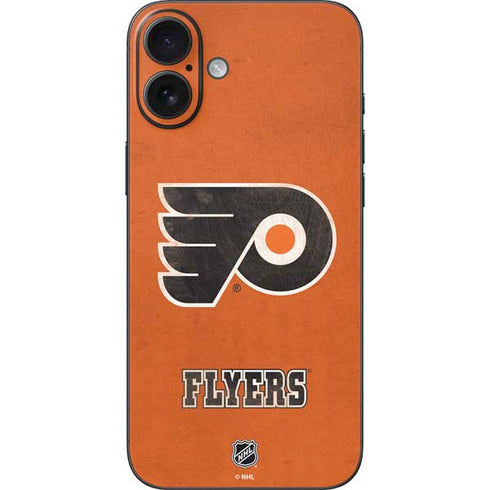 NHL Philadelphia Flyers Distressed iPhone 16 Plus Skin