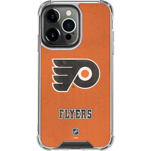 NHL Philadelphia Flyers Distressed iPhone 16 Pro Max Clear Case