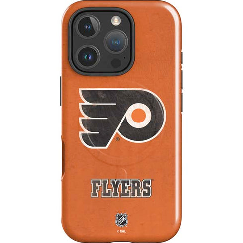 NHL Philadelphia Flyers Distressed iPhone 16 Pro Max Magsafe Impact Case