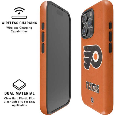 NHL Philadelphia Flyers Distressed iPhone 16 Pro Max Magsafe Impact Case