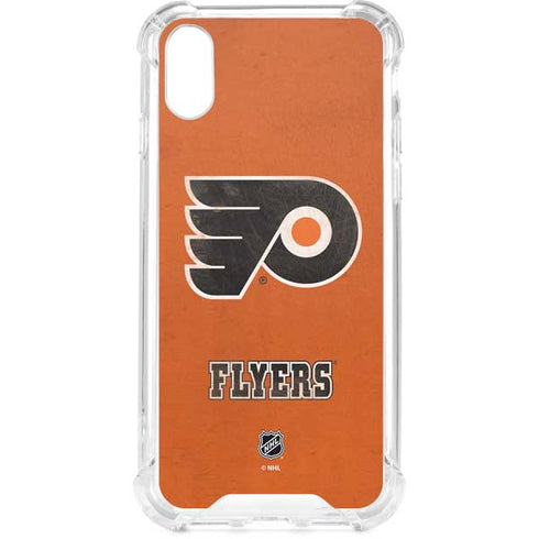 NHL Philadelphia Flyers Distressed iPhone XS Clear Case