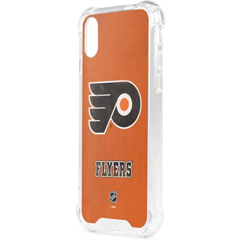 NHL Philadelphia Flyers Distressed iPhone XS Clear Case