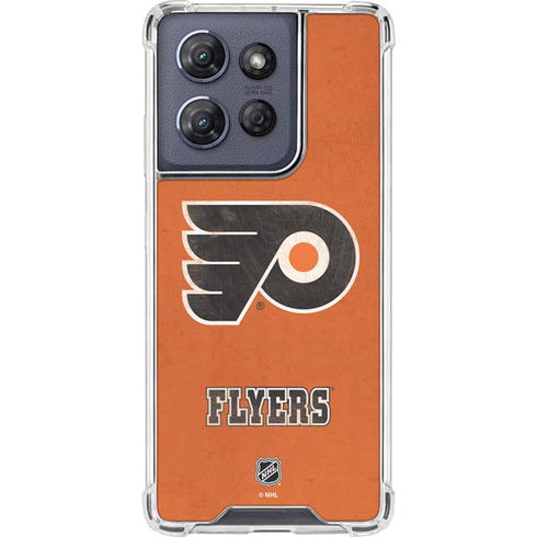 NHL Philadelphia Flyers Distressed Moto G Play 5G (2025) Clear Case