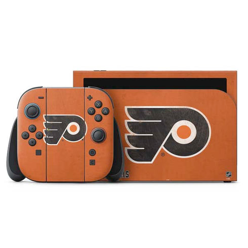 NHL Philadelphia Flyers Distressed Nintendo Skins