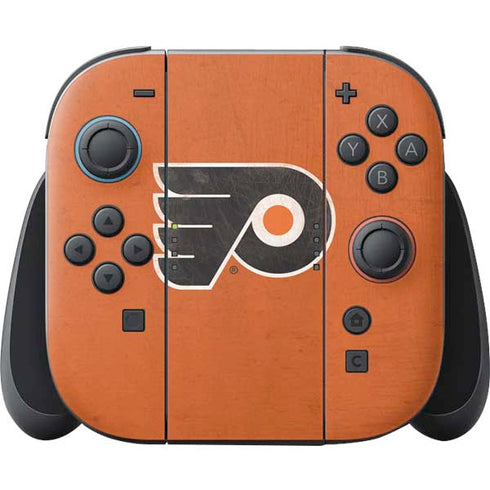 NHL Philadelphia Flyers Distressed Nintendo Skins