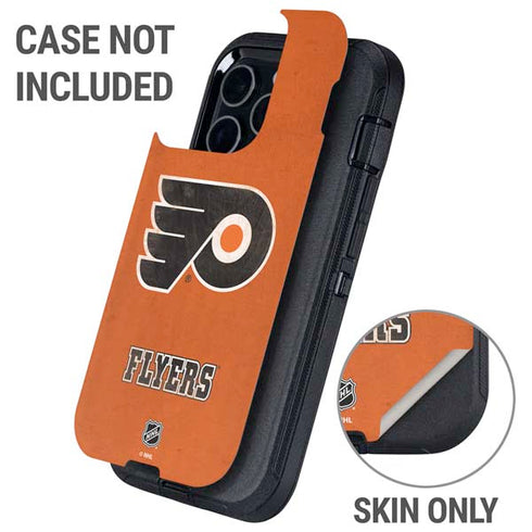 NHL Philadelphia Flyers Distressed Otterbox Defender iPhone Skin