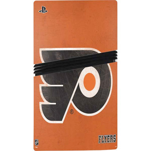 NHL Philadelphia Flyers Distressed PS5 Pro Disk Bundle Skin
