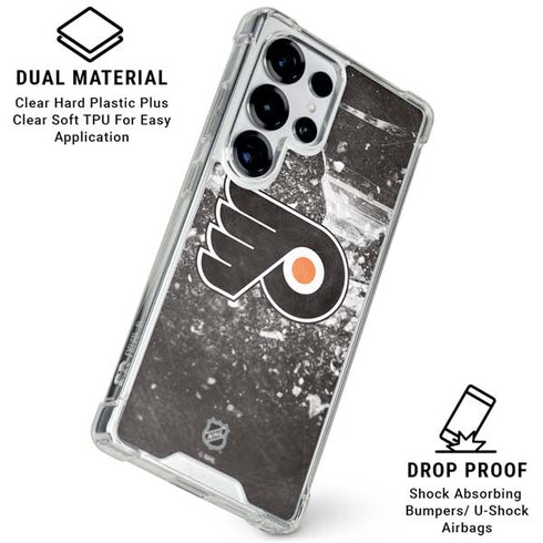 NHL Philadelphia Flyers Frozen Galaxy S25 Ultra Clear Case