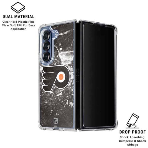 NHL Philadelphia Flyers Frozen Galaxy Z Fold7 Clear Case
