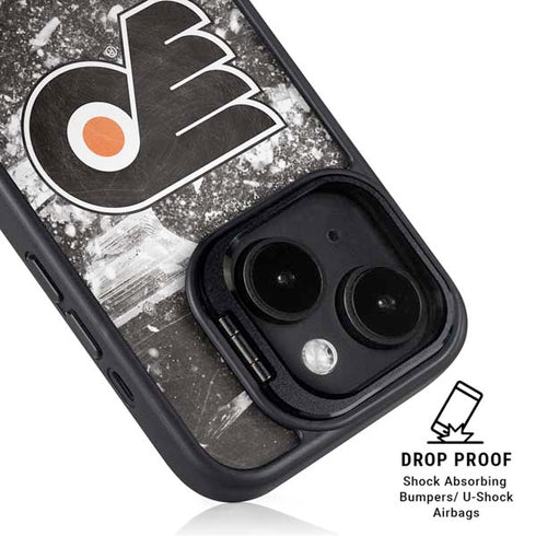 NHL Philadelphia Flyers Frozen iPhone 15 Plus Kickstand Case