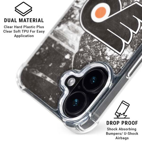 NHL Philadelphia Flyers Frozen iPhone 16 Plus Clear Case