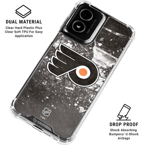 NHL Philadelphia Flyers Frozen Moto G Power 5G (2024) Clear Case