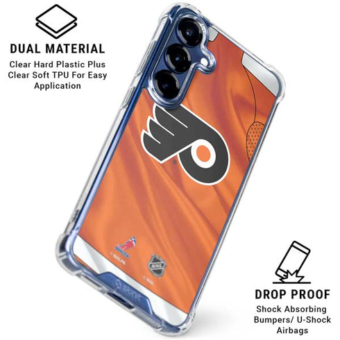 NHL Philadelphia Flyers Jersey Galaxy S25 Clear Case