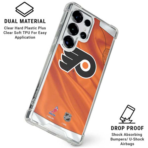 NHL Philadelphia Flyers Jersey Galaxy S25 Ultra Clear Case