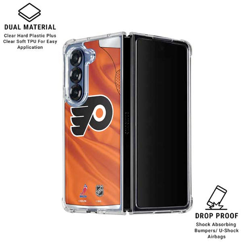 NHL Philadelphia Flyers Jersey Galaxy Z Fold6 Clear Case