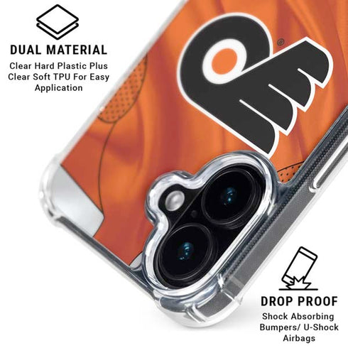 NHL Philadelphia Flyers Jersey iPhone 16 Clear Case