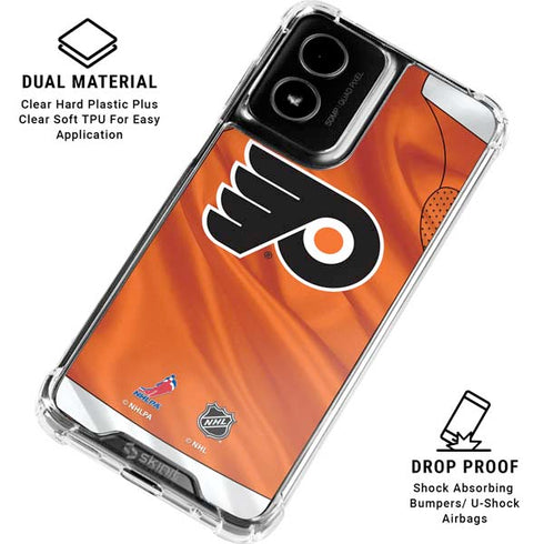 NHL Philadelphia Flyers Jersey Moto G Power 5G (2024) Clear Case
