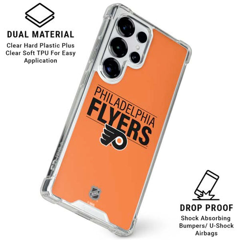 NHL Philadelphia Flyers Lineup Galaxy S25 Ultra Clear Case