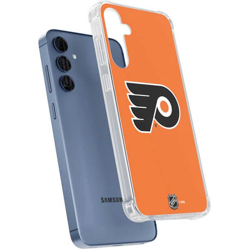 NHL Philadelphia Flyers Logo Galaxy A55 5G Clear Case
