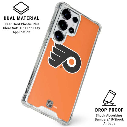 NHL Philadelphia Flyers Logo Galaxy S25 Ultra Clear Case