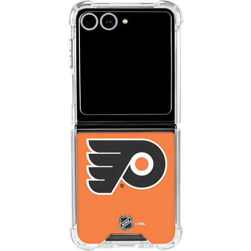 NHL Philadelphia Flyers Logo Galaxy Z Flip7 Clear Case