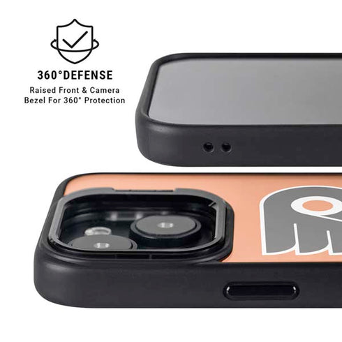 NHL Philadelphia Flyers Logo iPhone 15 Plus Kickstand Case