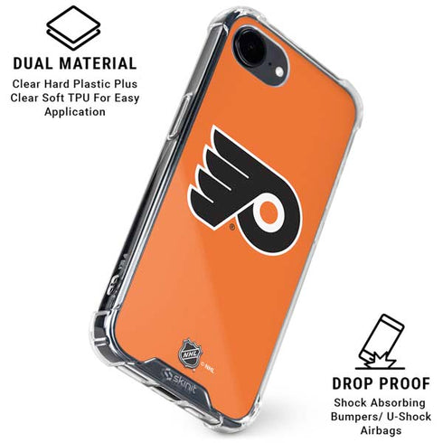 NHL Philadelphia Flyers Logo iPhone 16e Clear Case