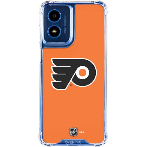 NHL Philadelphia Flyers Logo Moto G 5G (2024) Clear Case