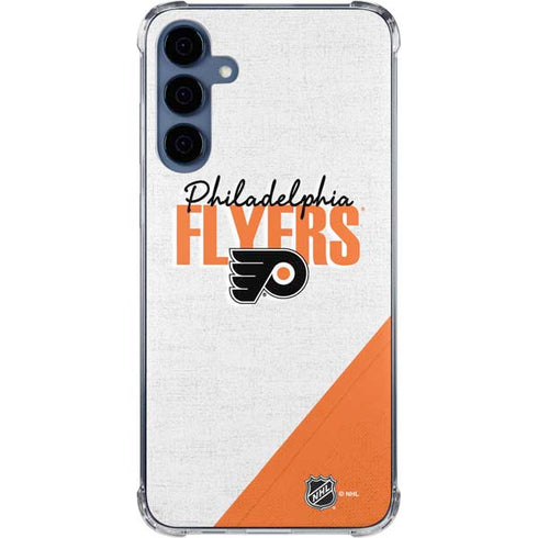 NHL Philadelphia Flyers Script Galaxy A55 5G Clear Case