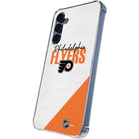 NHL Philadelphia Flyers Script Galaxy A55 5G Clear Case
