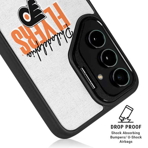 NHL Philadelphia Flyers Script Galaxy S24 Plus Kickstand Case