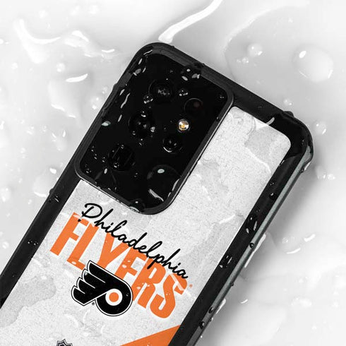 NHL Philadelphia Flyers Script Galaxy S24 Ultra Waterproof Case