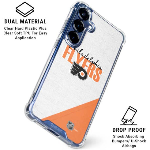 NHL Philadelphia Flyers Script Galaxy S25 Clear Case