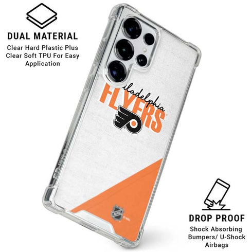 NHL Philadelphia Flyers Script Galaxy S25 Ultra Clear Case