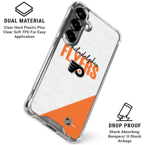 NHL Philadelphia Flyers Script Galaxy S26 Plus Clear Case