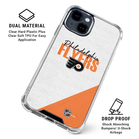 NHL Philadelphia Flyers Script iPhone 15 Clear Case