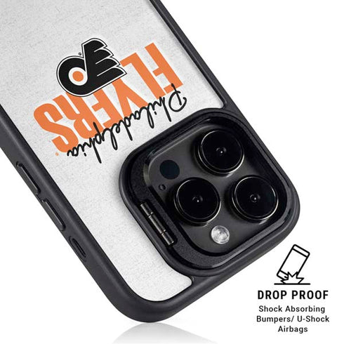 NHL Philadelphia Flyers Script iPhone 15 Pro Kickstand Case