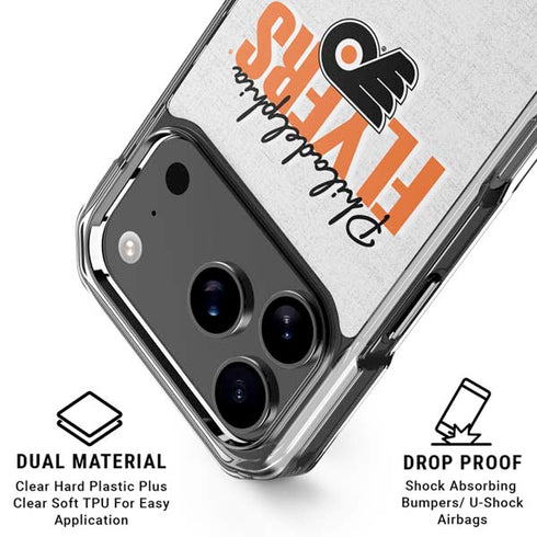 NHL Philadelphia Flyers Script iPhone 18 Pro Clear Case