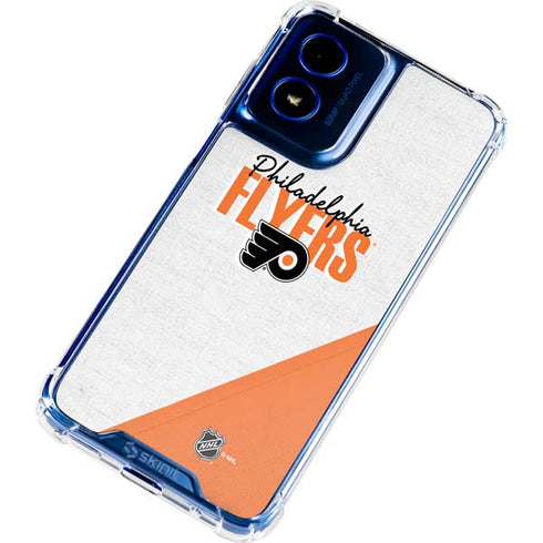 NHL Philadelphia Flyers Script Moto G 5G (2024) Clear Case