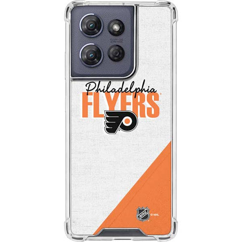 NHL Philadelphia Flyers Script Moto G Play 5G (2025) Clear Case