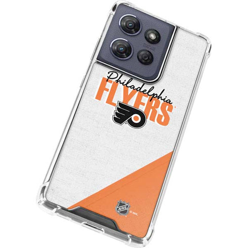 NHL Philadelphia Flyers Script Moto G Power 5G (2025) Clear Case