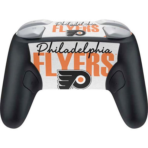 NHL Philadelphia Flyers Script Nintendo Switch 2 (2025) Pro Controller Skin