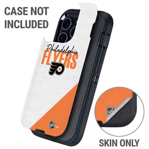 NHL Philadelphia Flyers Script Otterbox Defender iPhone Skin